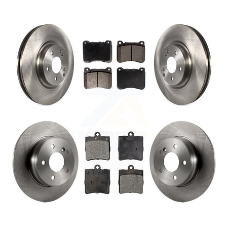 Front Rear Brake Rotors Semi-Metallic Pad Kit For Mercedes-Benz SLK280 With Sport Package K8F-105243