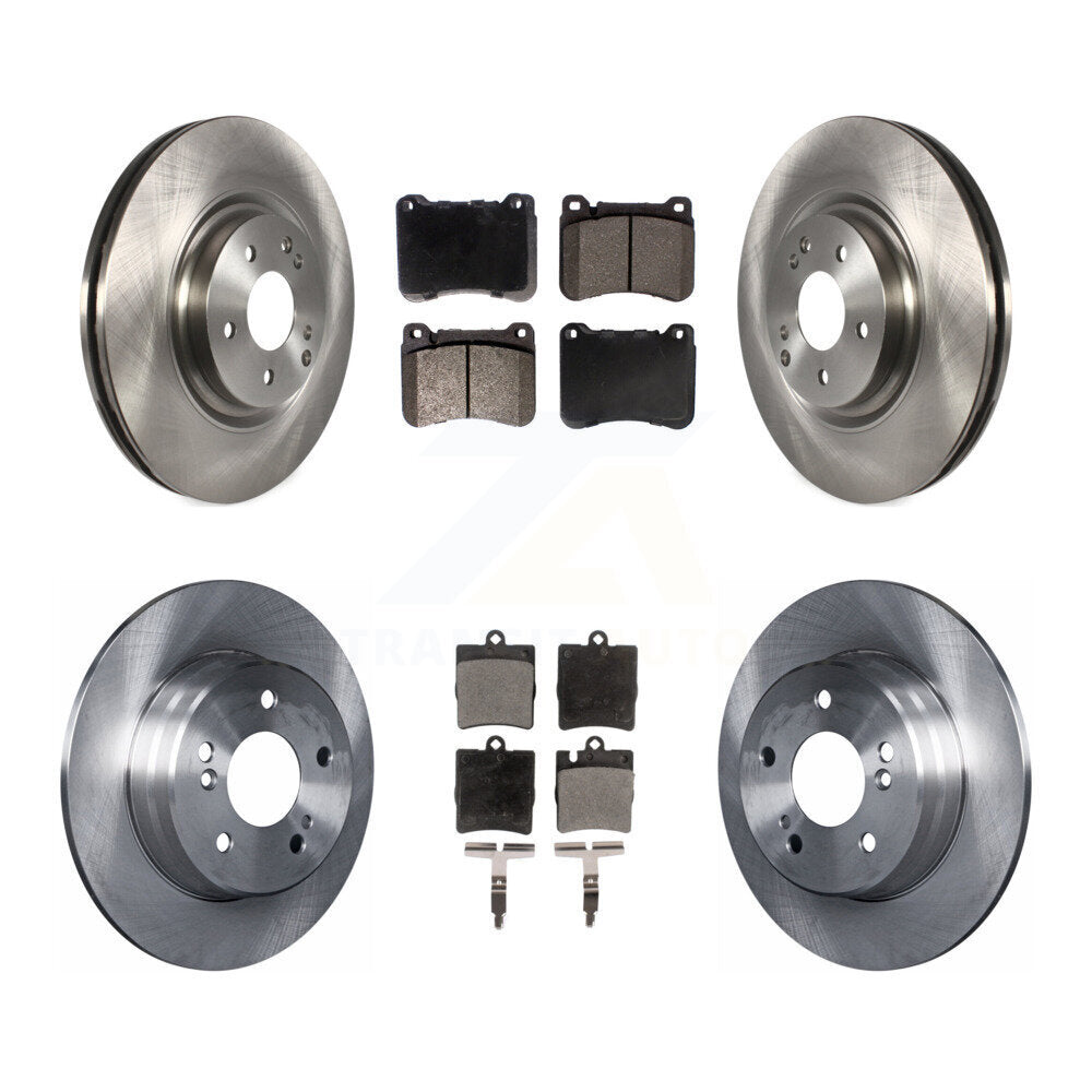 Front Rear Brake Rotors Semi-Metallic Pad Kit For Mercedes-Benz SLK300 With Sport Package K8F-105244
