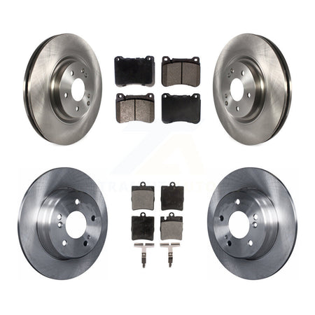 Front Rear Brake Rotors Semi-Metallic Pad Kit For Mercedes-Benz SLK300 With Sport Package K8F-105244