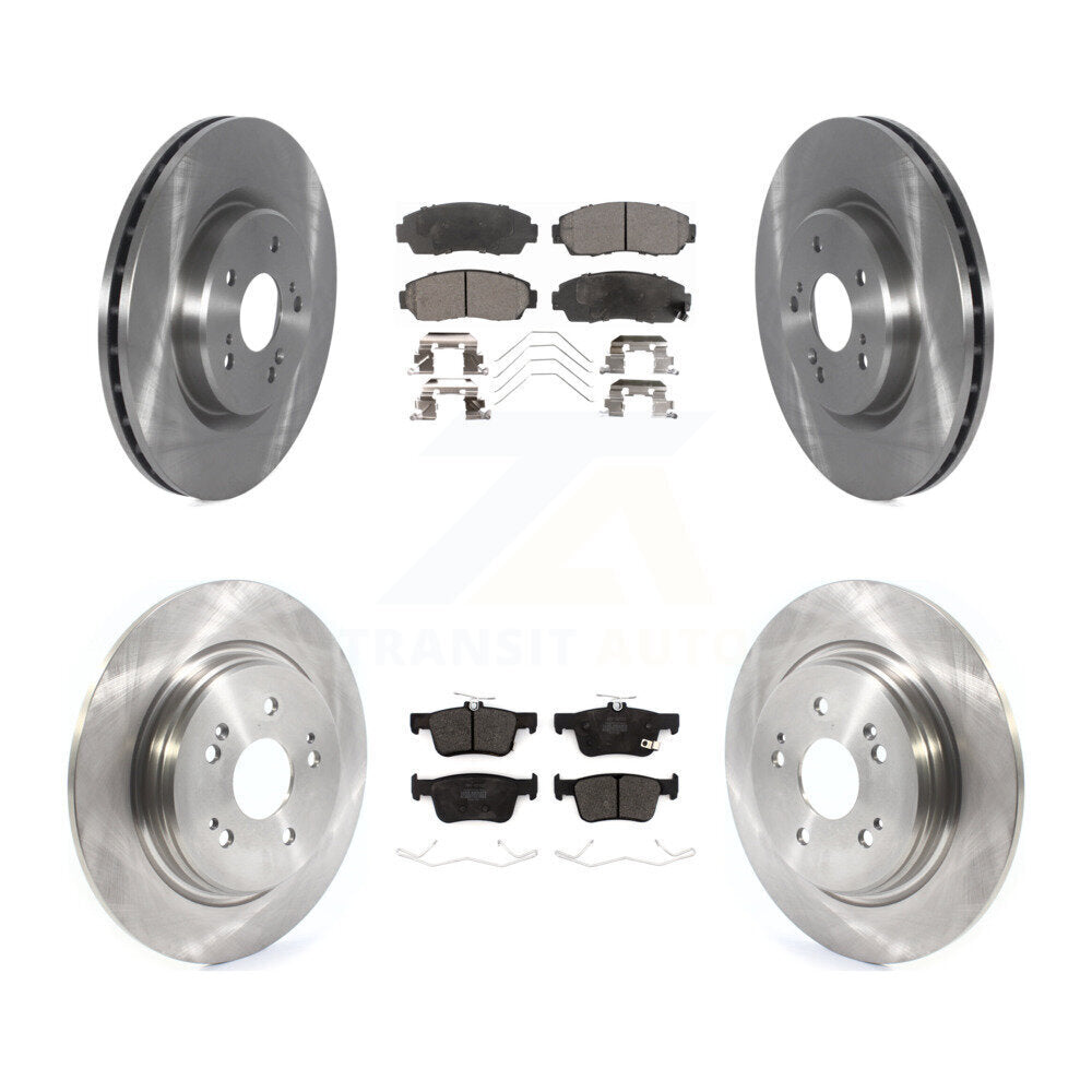 Front Rear Disc Brake Rotors And Semi-Metallic Pads Kit For 2022-2024 Acura RDX K8F-105245