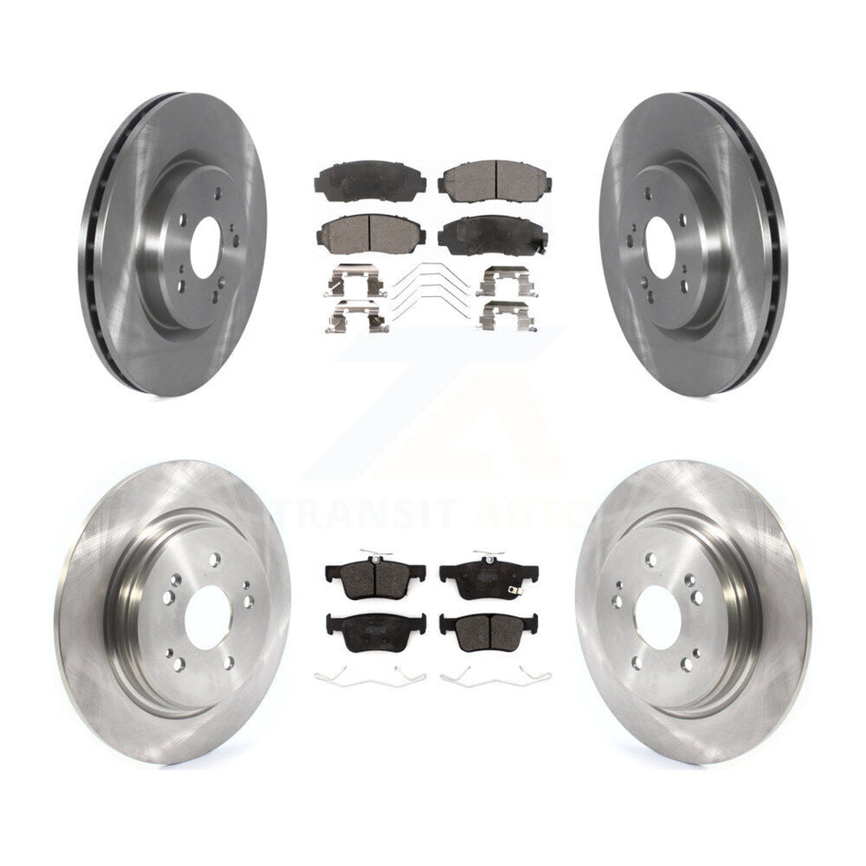 Front Rear Disc Brake Rotors And Semi-Metallic Pads Kit For 2022-2024 Acura RDX K8F-105245