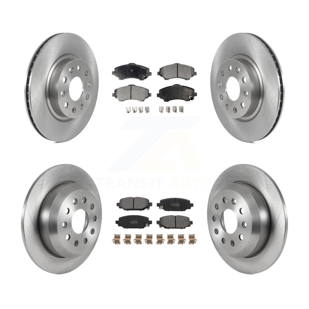 Front Rear Disc Brake Rotors And Semi-Metallic Pads Kit For 2018-2020 Jeep Wrangler Sport K8F-105247