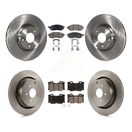 Front Rear Disc Brake Rotor Semi-Metallic Pad Kit For INFINITI M37 QX70 Q70 Q70L M56 M35h K8F-105250