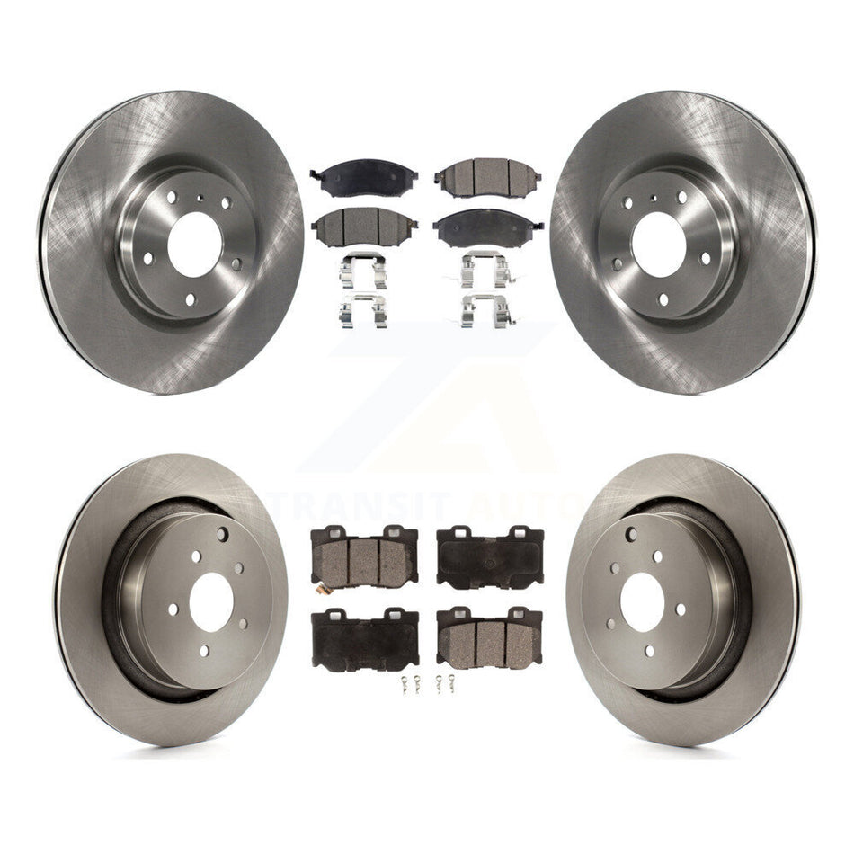Front Rear Disc Brake Rotor Semi-Metallic Pad Kit For INFINITI M37 QX70 Q70 Q70L M56 M35h K8F-105250