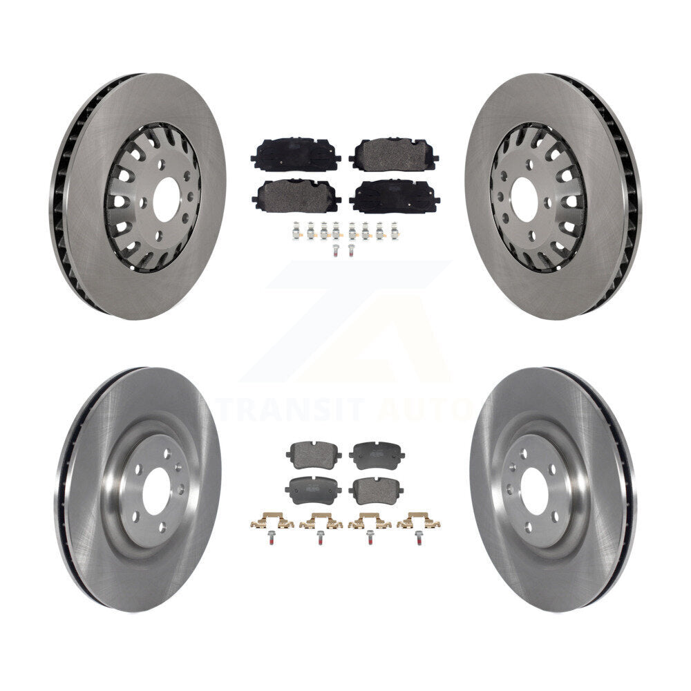 Front Rear Disc Brake Rotors And Semi-Metallic Pads Kit For Audi Q8 A8 Quattro K8F-105253