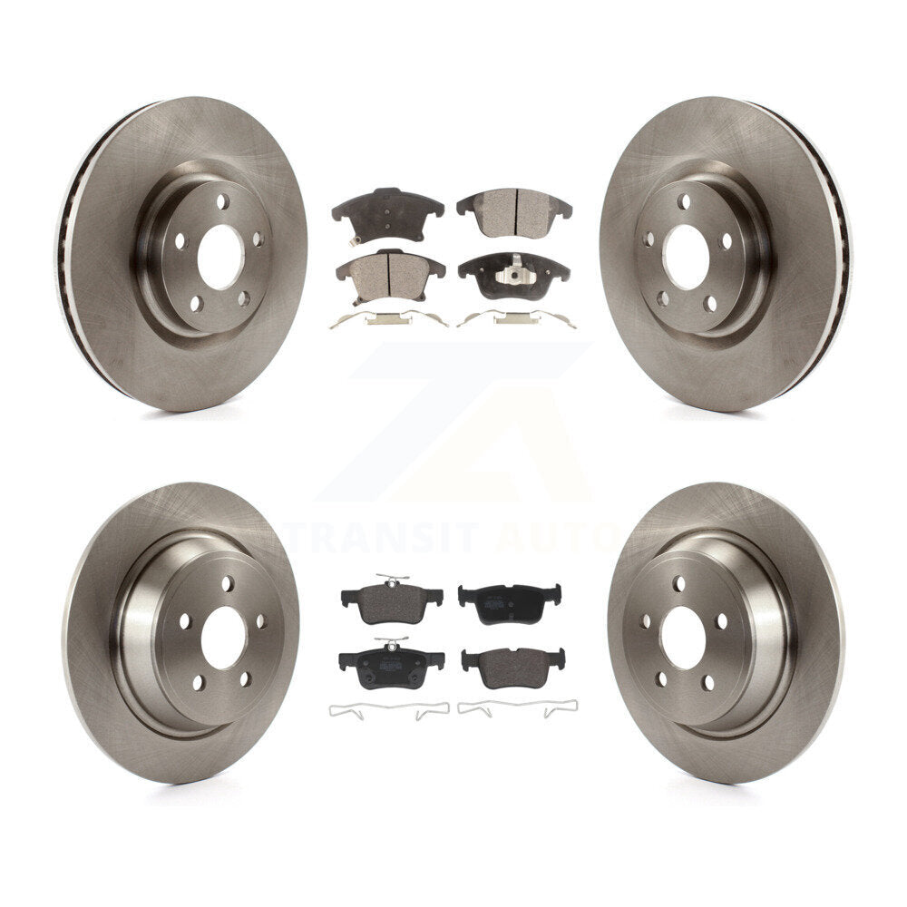 Front Rear Brake Rotor & Semi-Metallic Pad Kit For 2019-2020 Ford Police Responder Hybrid K8F-105257