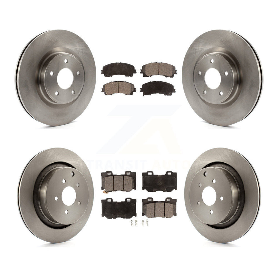 Front Rear Disc Brake Rotors And Semi-Metallic Pads Kit For INFINITI Q50 Q60 K8F-105258