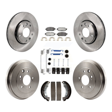 Front Rear Disc Brake Rotors Semi-Metallic Pad Drum Kit (7Pc) For 2020-2022 Nissan Sentra K8F-105260