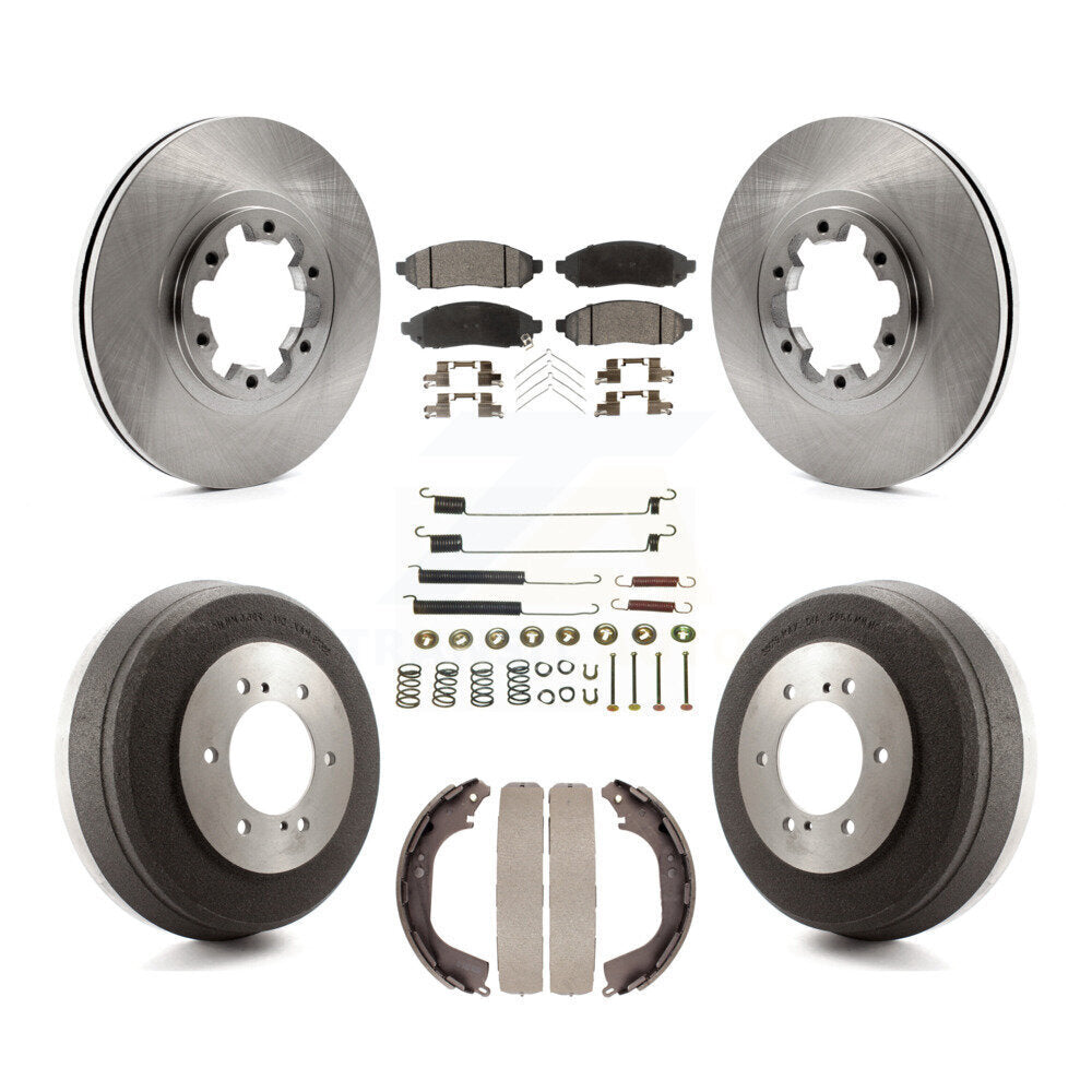 Front Rear Brake Rotors Semi-Metallic Pad Drum Kit (7Pc) For Nissan Pathfinder From 08 04 K8F-105261