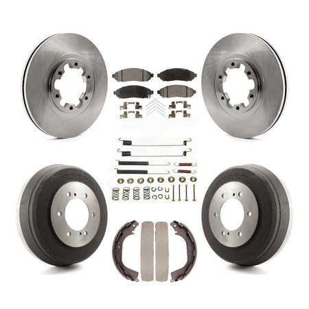 Front Rear Brake Rotors Semi-Metallic Pad Drum Kit (7Pc) For Nissan Pathfinder From 08 04 K8F-105261