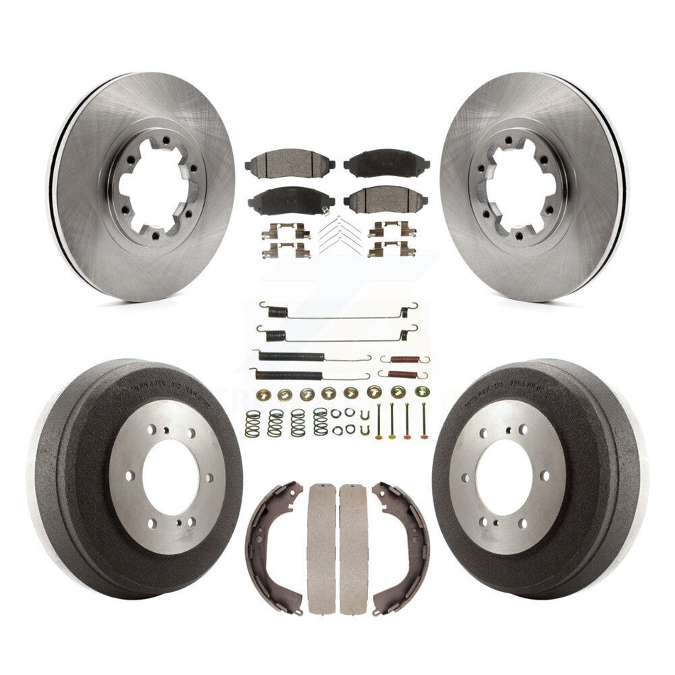 Front Rear Brake Rotors Semi-Metallic Pad Drum Kit (7Pc) For Nissan Pathfinder From 08 04 K8F-105261