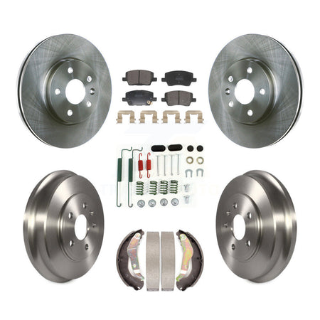Front Rear Disc Brake Rotor Semi-Metallic Pad And Drum Kit (7Pc) For 2018 Chevrolet Sonic K8F-105264