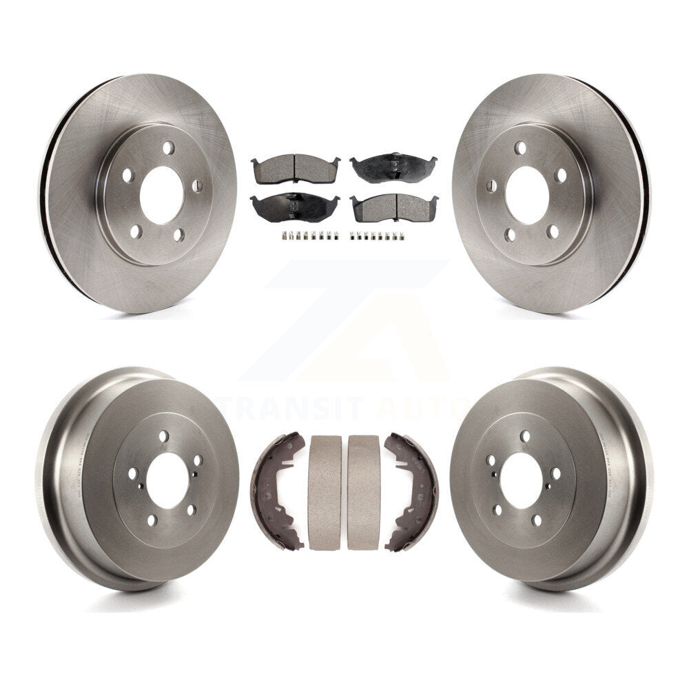 Front Rear Disc Brake Rotors Semi-Metallic Pads And Drum Kit For Chrysler Grand Voyager K8F-105274