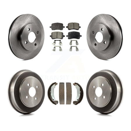 Front Rear Brake Rotor Semi-Metallic Pad & Drum Kit For 07-08 Pontiac G5 Disc rear brakes K8F-105280