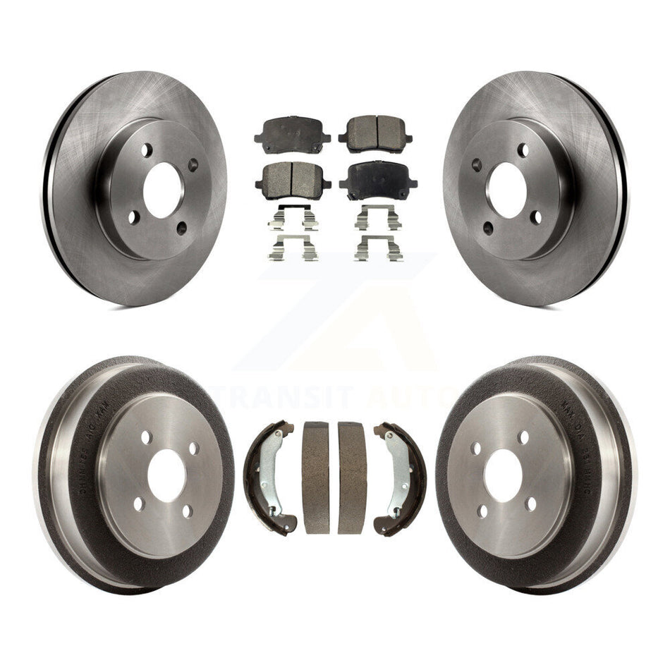 Front Rear Brake Rotor Semi-Metallic Pad & Drum Kit For 07-08 Pontiac G5 Disc rear brakes K8F-105280