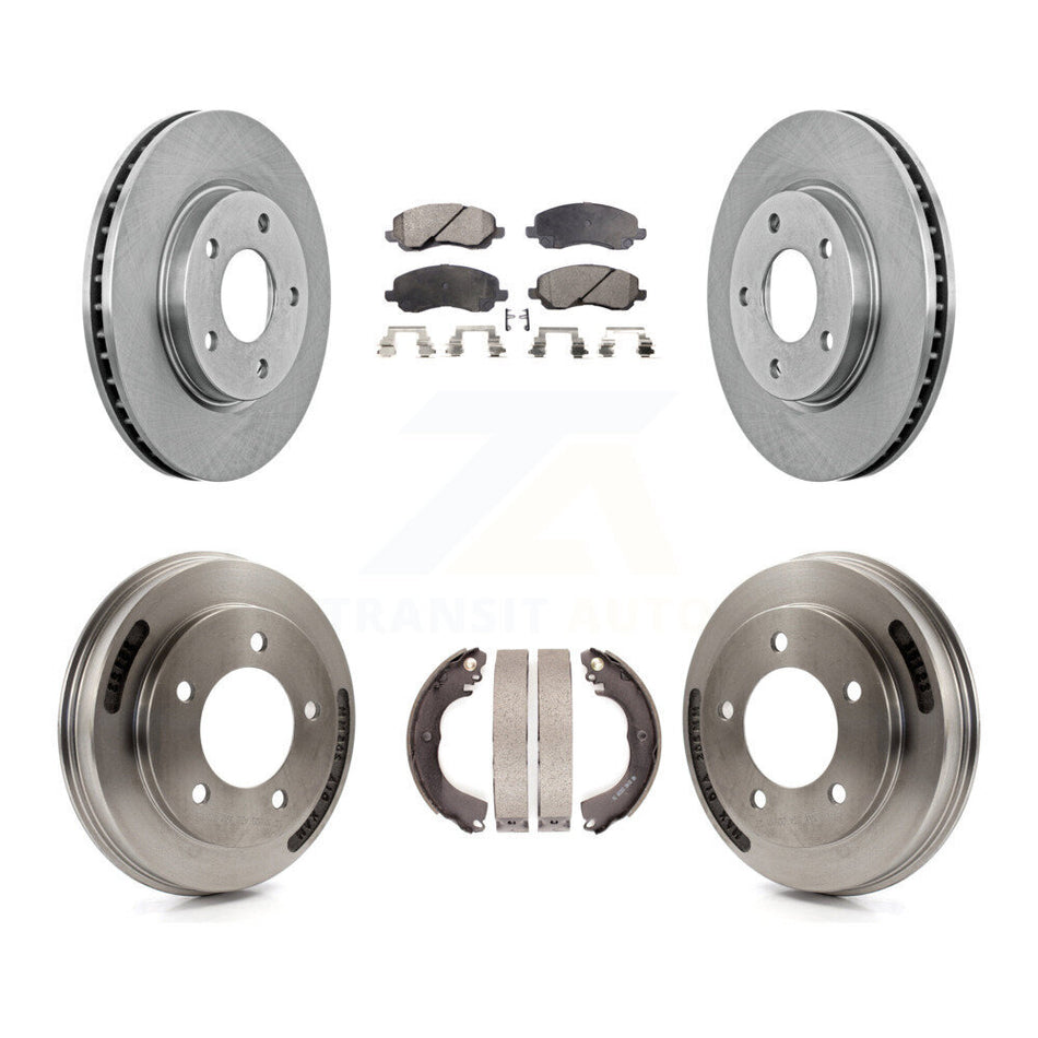 Front Rear Disc Brake Rotors Semi-Metallic Pads And Drum Kit For Mitsubishi Lancer K8F-105281