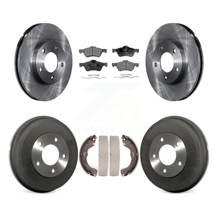 Front Rear Disc Brake Rotors Semi-Metallic Pads And Drum Kit For Mercury Mariner K8F-105288