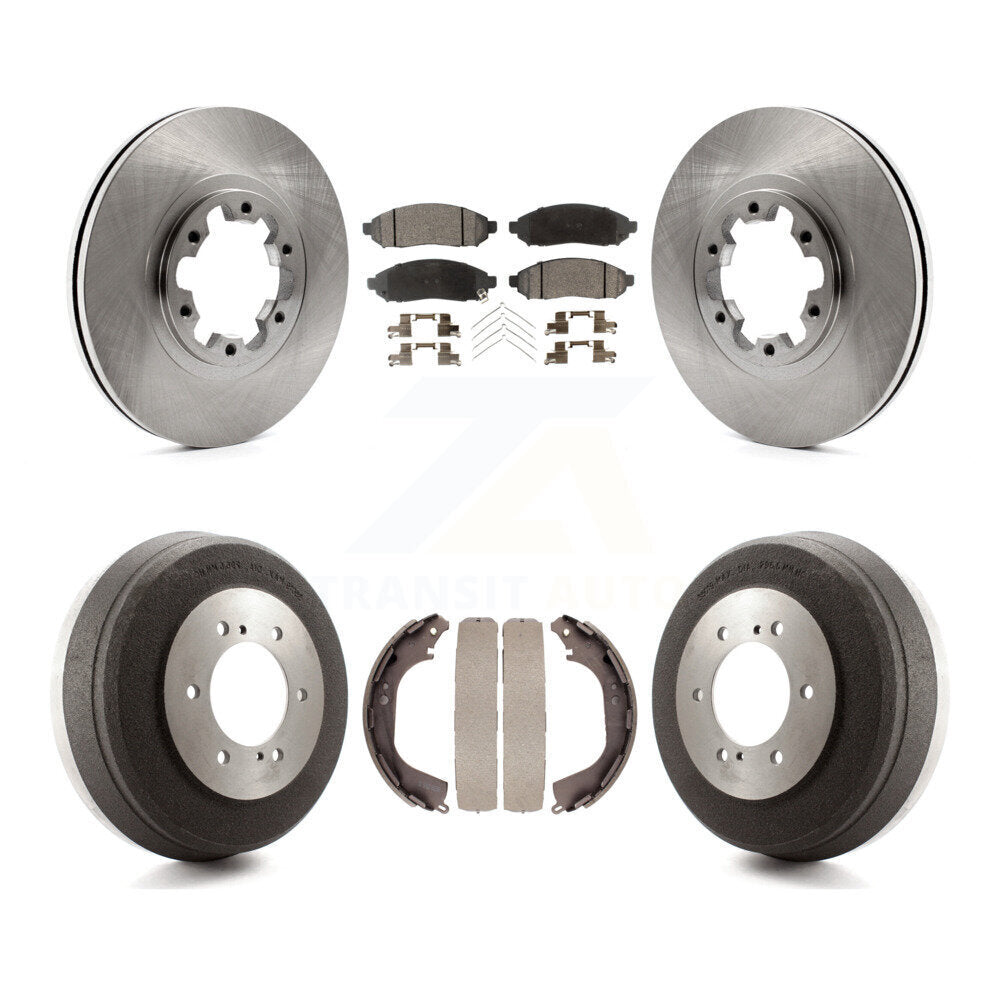 Front Rear Brake Rotor Semi-Metallic Pad & Drum Kit For 2004 Nissan Pathfinder From 08 04 K8F-105289