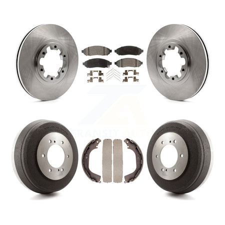 Front Rear Brake Rotor Semi-Metallic Pad & Drum Kit For 2004 Nissan Pathfinder From 08 04 K8F-105289
