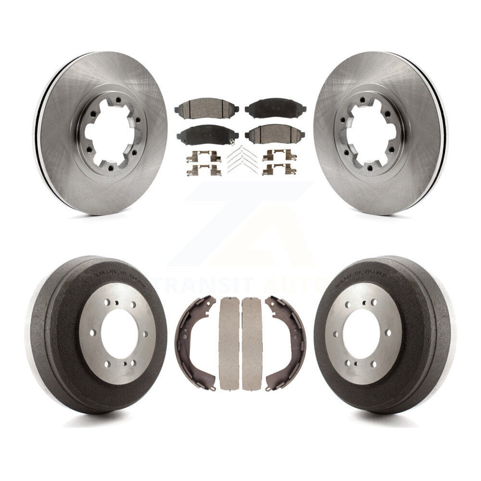 Front Rear Brake Rotor Semi-Metallic Pad & Drum Kit For 2004 Nissan Pathfinder From 08 04 K8F-105289