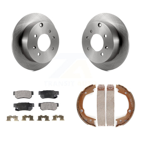 Rear Disc Rotors Semi-Metallic Pads Parking Shoes Kit For Kia Magentis With 4 Lug Wheels K8F-105312