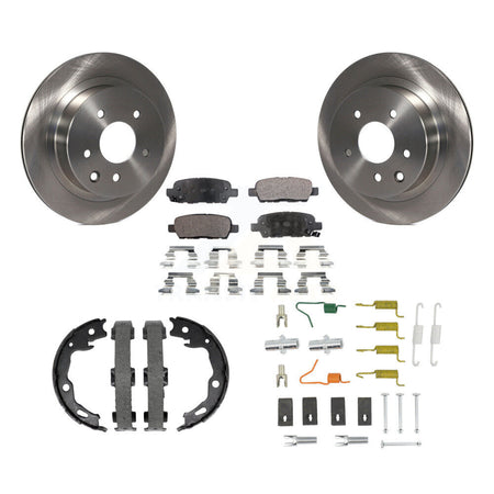 Rear Disc Rotors Semi-Metallic Pads Parking Shoes And Hardware Kit For Nissan Rogue Sport K8F-105383