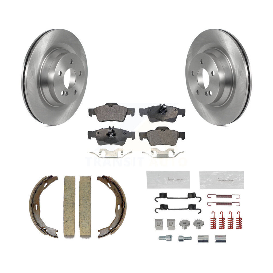 Rear Disc Rotors Semi-Metallic Pads Parking Shoes And Hardware Kit For Mercedes-Benz E550 K8F-105394