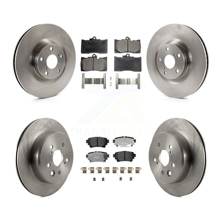 Front Rear Disc Brake Rotor & Semi-Metallic Pad Kit (6Pc) For 2021 Lexus IS350 RC350 Base K8F-105414