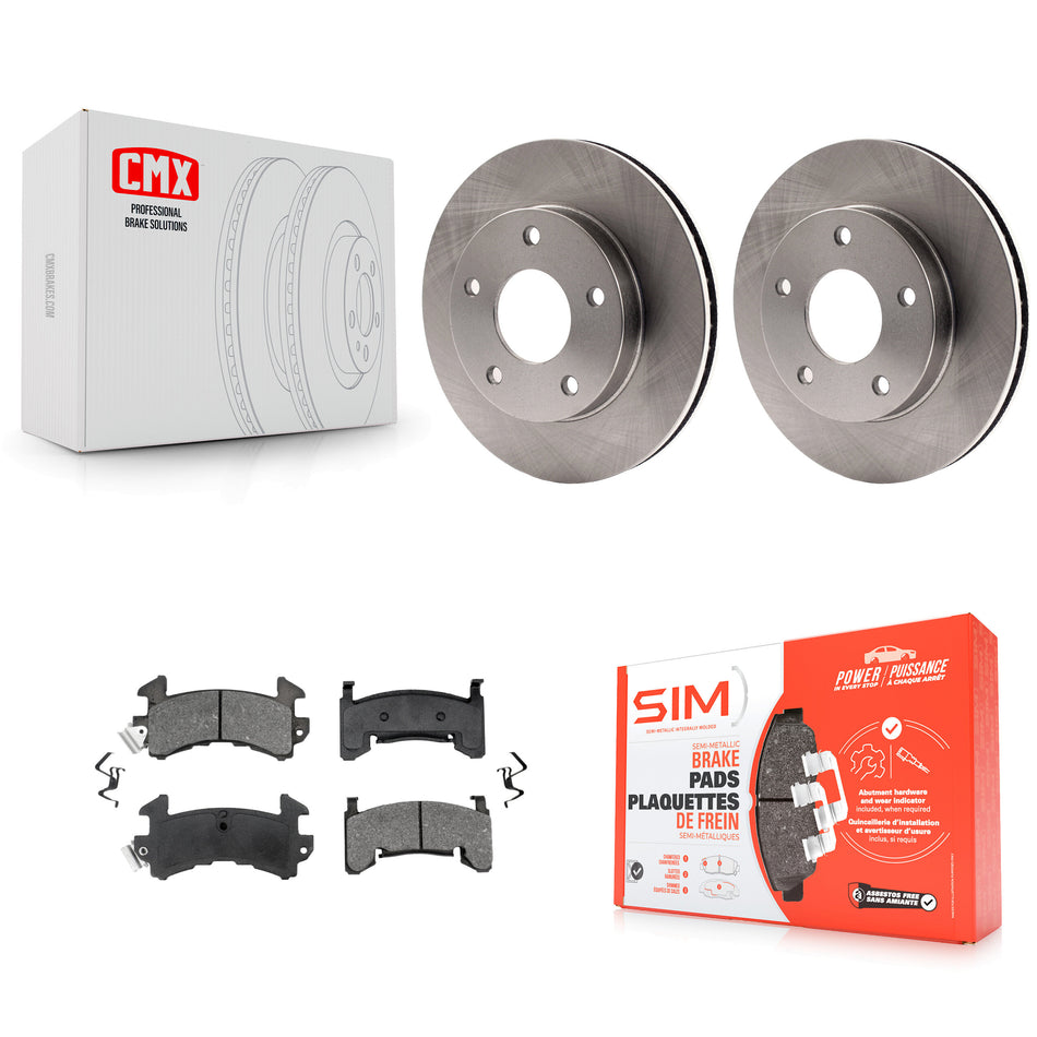 Front Disc Brake Rotor Semi-Metallic Pad Kit For Chevrolet S10 GMC Sonoma Blazer Jimmy S15 Cadillac Eldorado Oldsmobile Buick Riviera Seville Bravada Toronado Typhoon Syclone K8S-100001