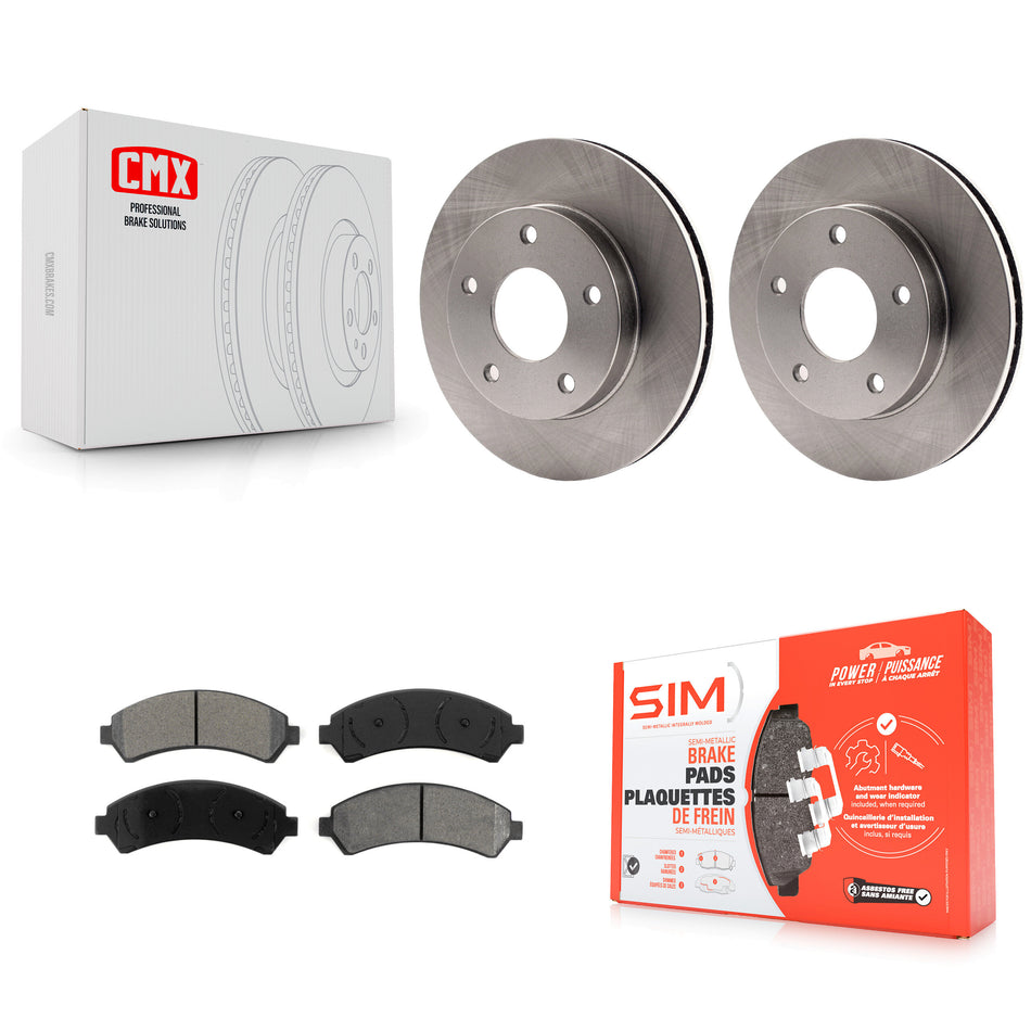 Front Disc Brake Rotors And Semi-Metallic Pads Kit For 1997-1997 Chevrolet Blazer GMC Jimmy 4WD K8S-100002