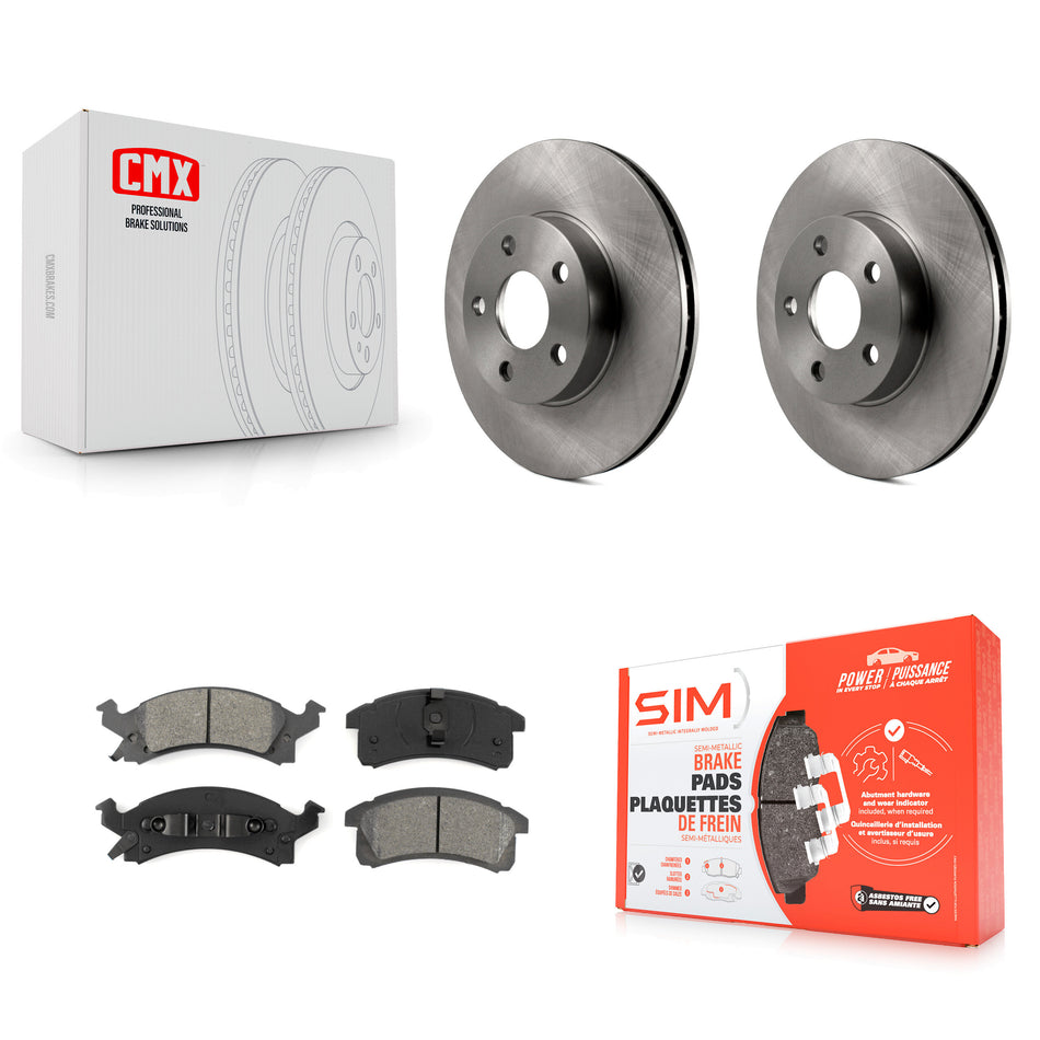 Front Brake Rotor & Semi-Metallic Pad Kit For Chevrolet Cavalier Pontiac Sunfire Grand Am K8S-100005