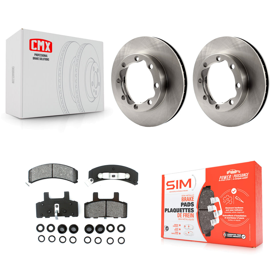 Front Disc Brake Rotors And Semi-Metallic Pads Kit For K1500 Suburban GMC Chevrolet K2500 K8S-100010