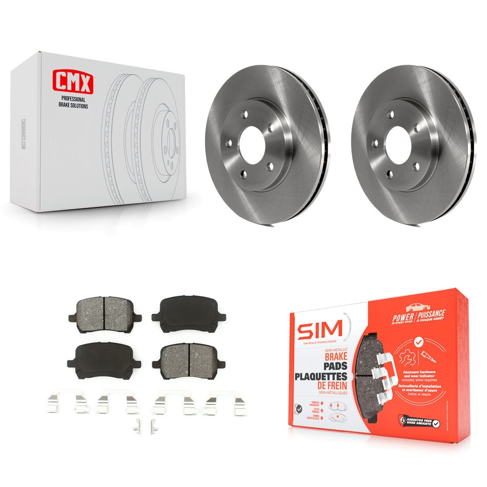 Front Disc Brake Rotors And Semi-Metallic Pads Kit For Chevrolet HHR K8S-100056