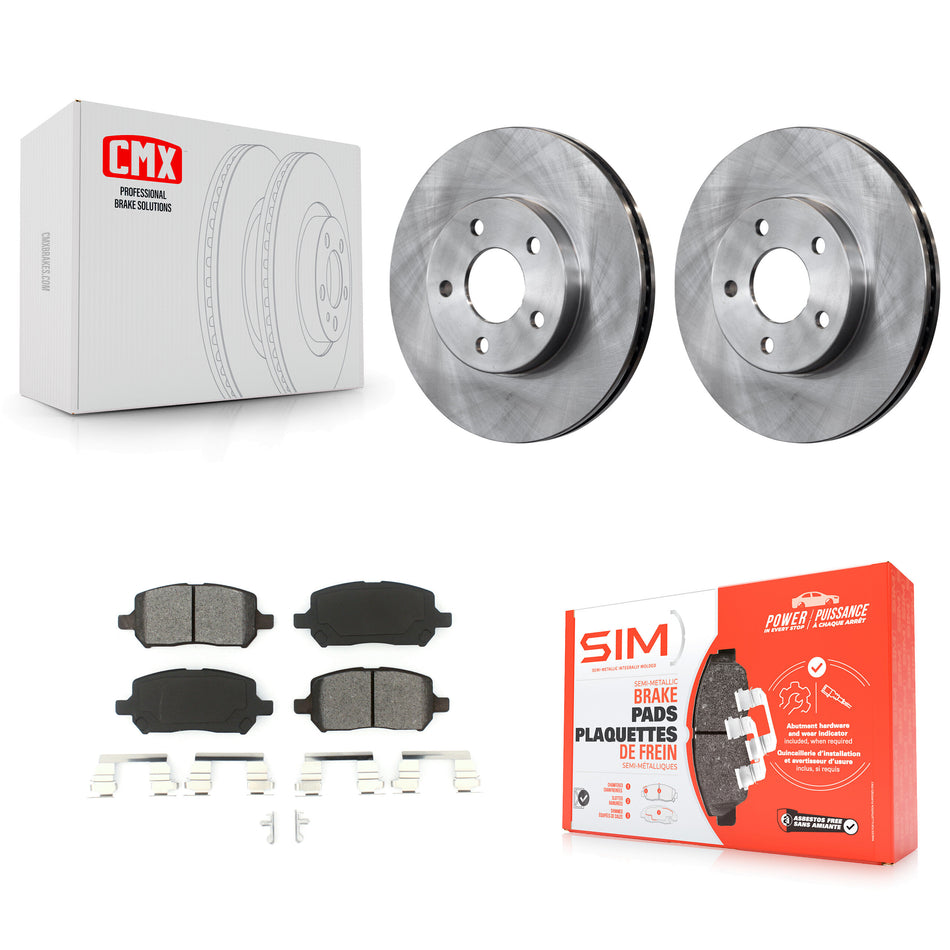 Front Disc Brake Rotors And Semi-Metallic Pads Kit For Chevrolet Cobalt Pontiac G5 K8S-100062