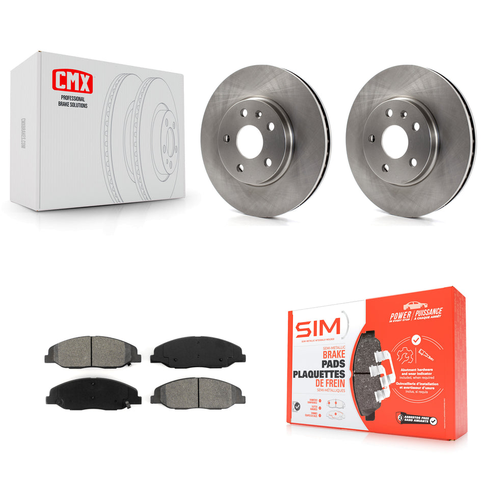 Front Disc Brake Rotors And Semi-Metallic Pads Kit For Cadillac CTS K8S-100070