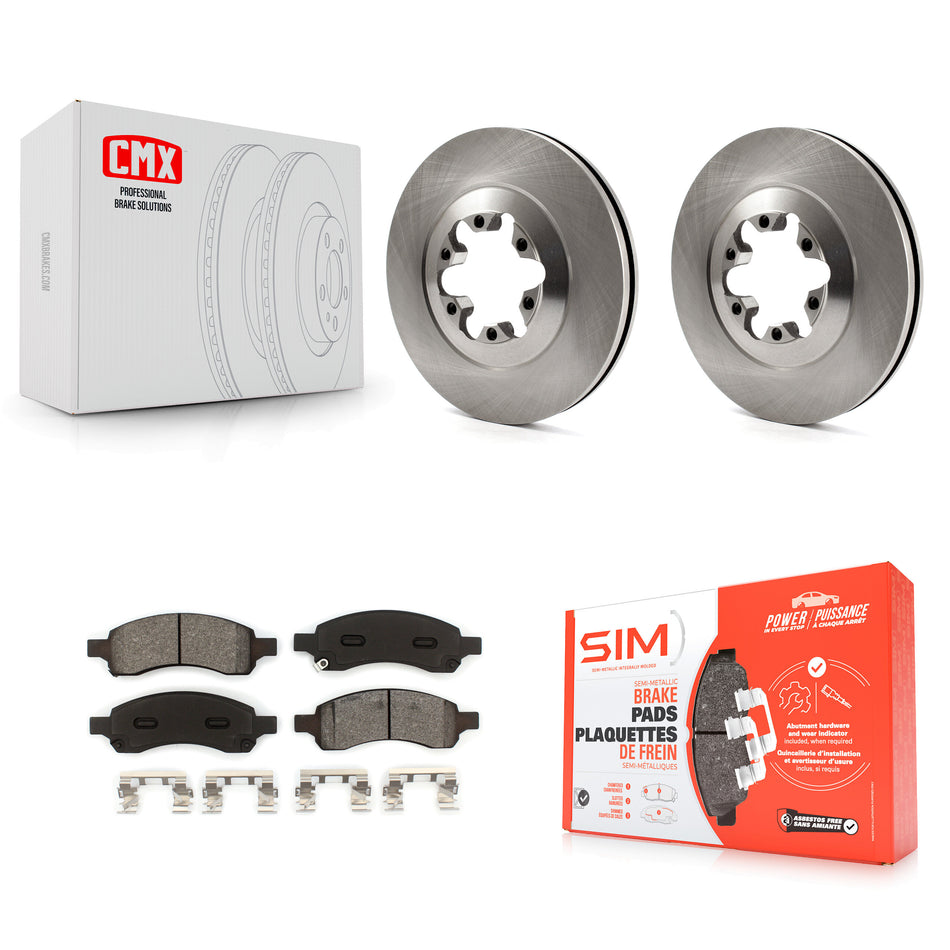 Front Disc Brake Rotors And Semi-Metallic Pads Kit For Chevrolet Colorado GMC Canyon K8S-100071