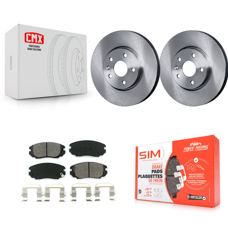 Front Disc Brake Rotors And Semi-Metallic Pads Kit For Chevrolet Equinox GMC Terrain Malibu Buick Impala LaCrosse Regal Limited Allure K8S-100075