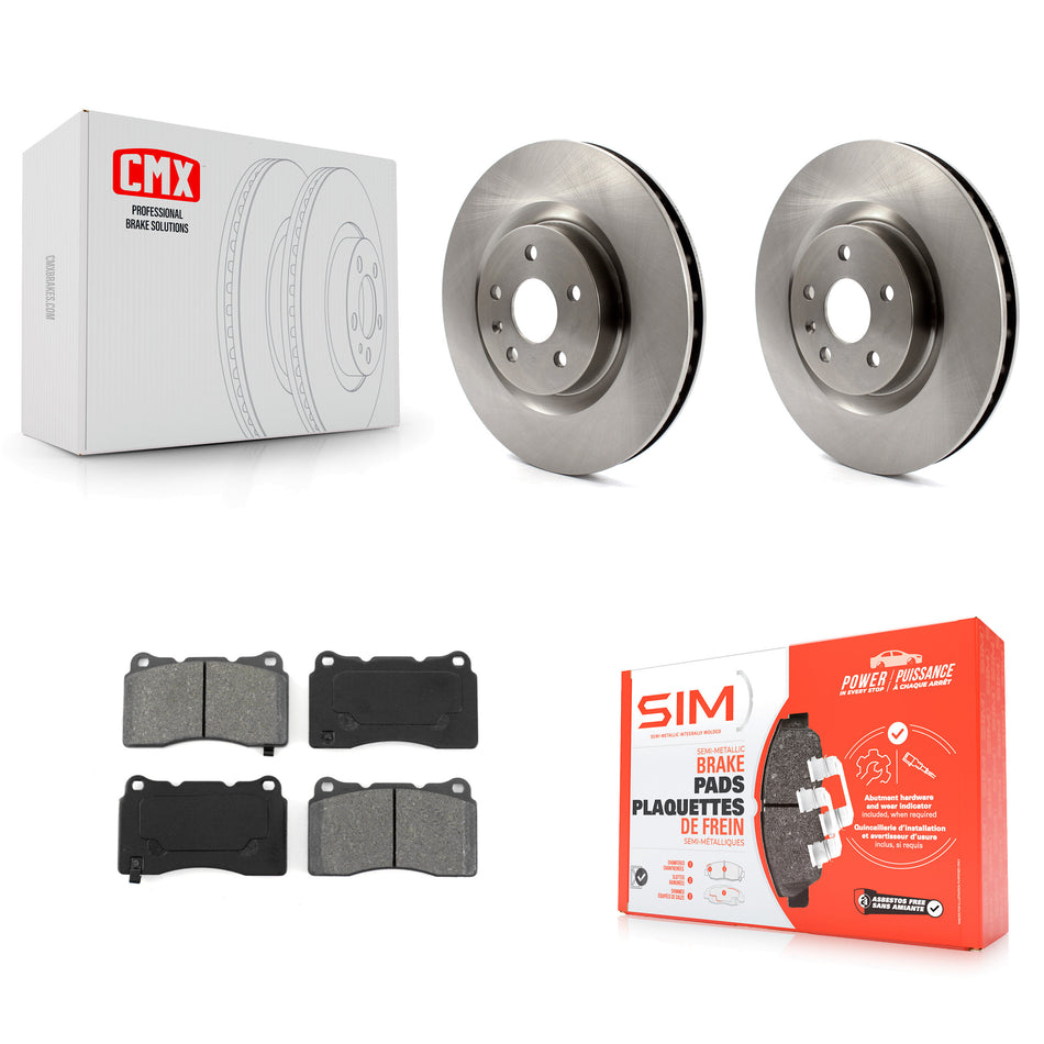 Front Disc Brake Rotors And Semi-Metallic Pads Kit For Buick Regal Pontiac G8 K8S-100076