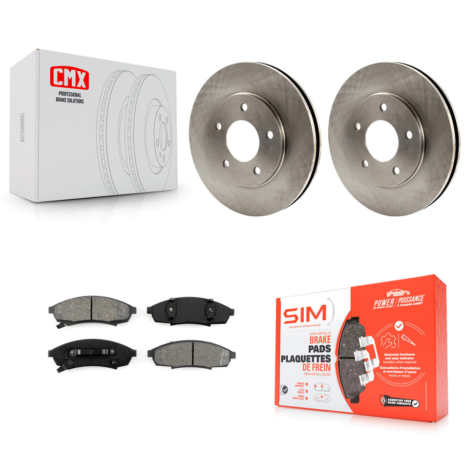 Front Disc Brake Rotors And Semi-Metallic Pads Kit For Chevrolet Oldsmobile Cutlass Supreme Lumina Buick Regal Pontiac Grand Prix Monte Carlo K8S-100087