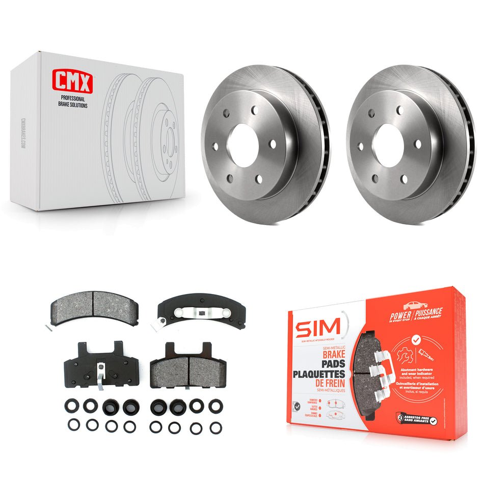 Front Disc Brake Rotors And Semi-Metallic Pads Kit For Chevrolet K1500 GMC Tahoe K2500 Suburban Yukon Cadillac Escalade Blazer K8S-100088