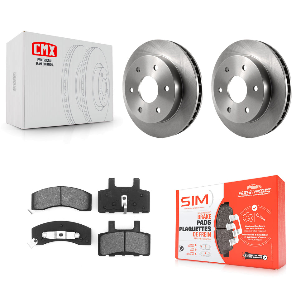 Front Disc Brake Rotors And Semi-Metallic Pads Kit For Chevrolet Tahoe GMC Yukon K2500 Suburban K1500 K8S-100089