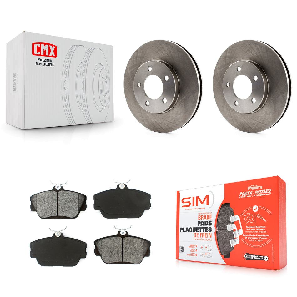 Front Disc Brake Rotors And Semi-Metallic Pads Kit For 1994-1995 Ford Taurus SHO K8S-100102