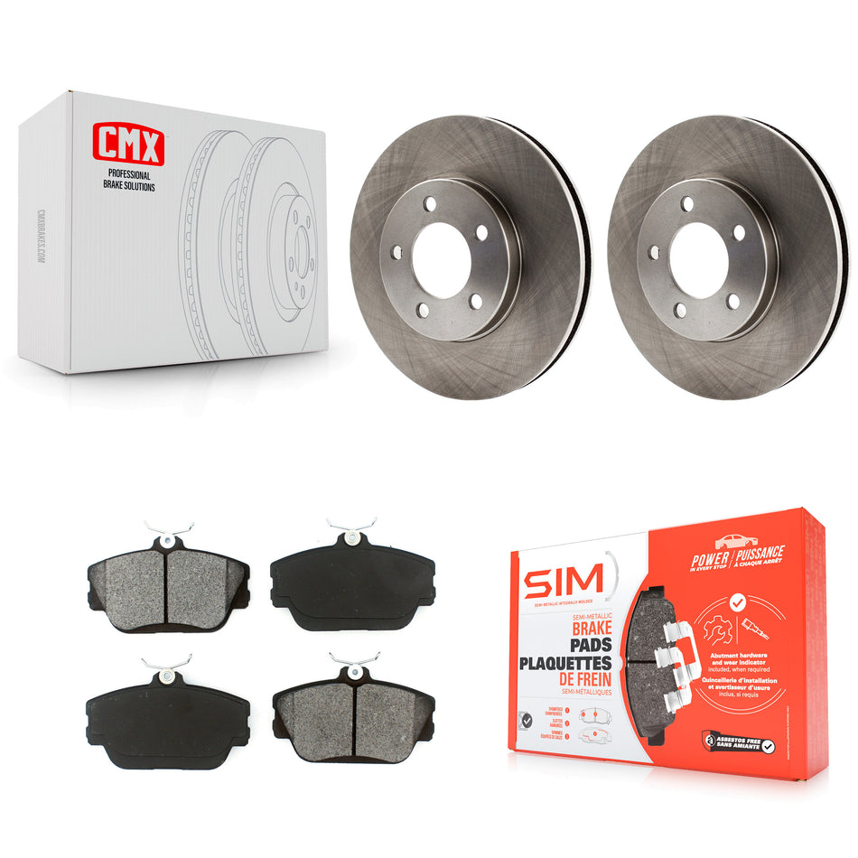 Front Disc Brake Rotors And Semi-Metallic Pads Kit For 1994-1995 Ford Taurus SHO K8S-100102
