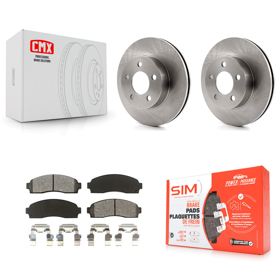 Front Disc Brake Rotors And Semi-Metallic Pads Kit For Ford Ranger Mazda B4000 4WD K8S-100106