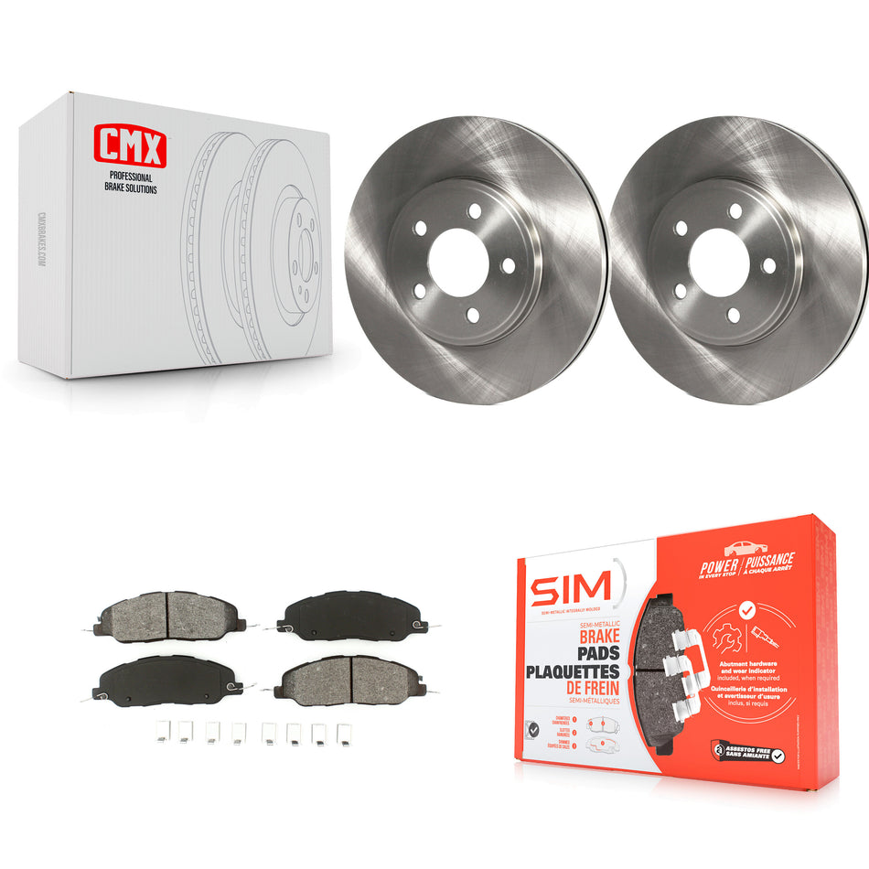 Front Disc Brake Rotors And Semi-Metallic Pads Kit For 2009 Ford Mustang Bullitt K8S-100131
