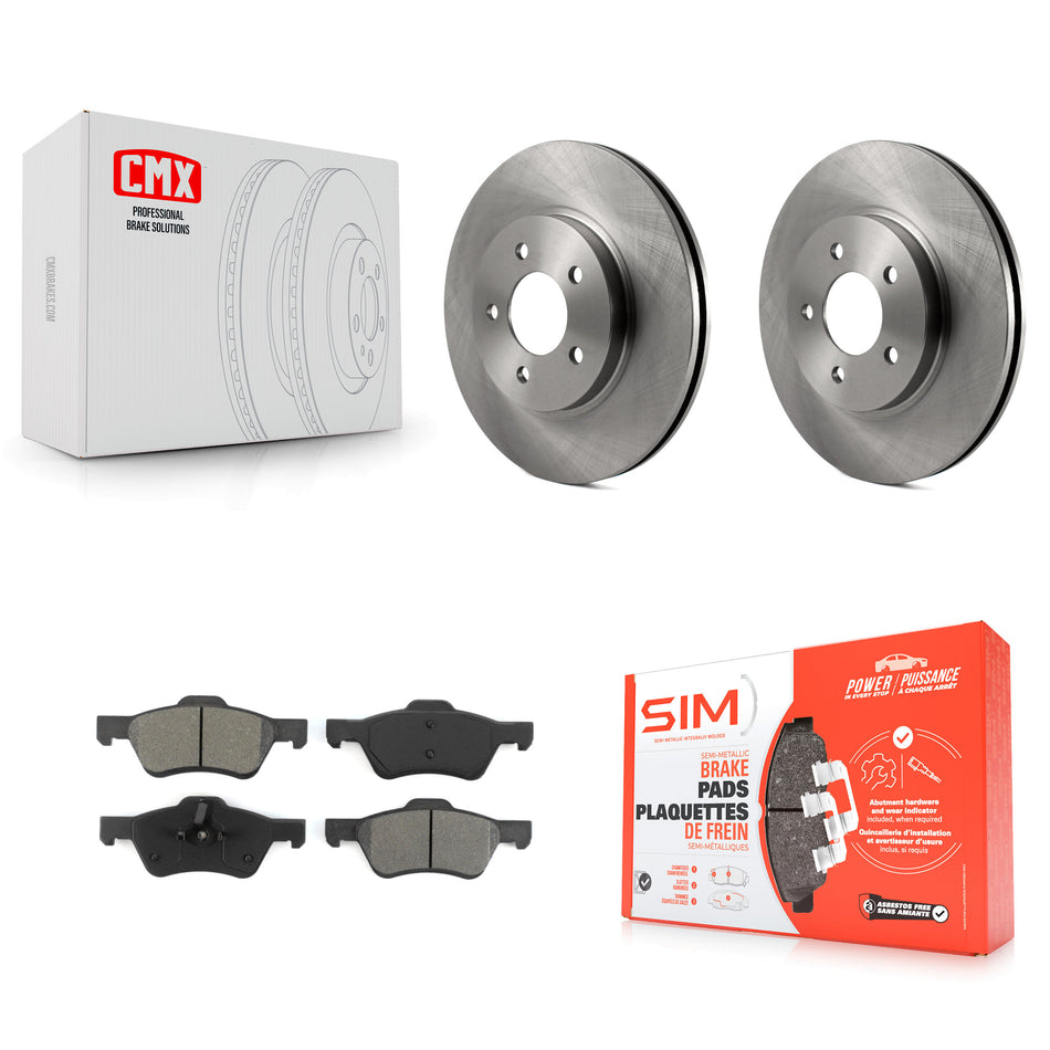 Front Disc Brake Rotors And Semi-Metallic Pads Kit For Ford Escape Mercury Mariner K8S-100137