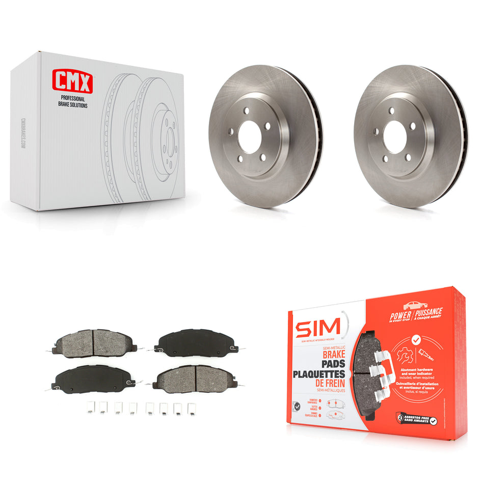 Front Disc Brake Rotors And Semi-Metallic Pads Kit For Ford Mustang K8S-100146