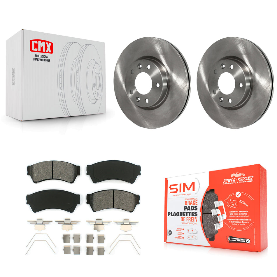 Front Disc Brake Rotors And Semi-Metallic Pads Kit For Ford Fusion Mazda 6 Lincoln MKZ Mercury Milan Zephyr K8S-100151