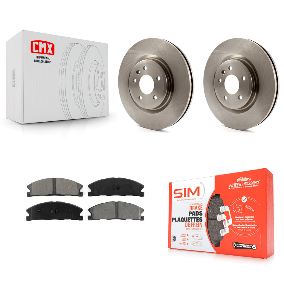 Front Disc Brake Rotors And Semi-Metallic Pads Kit For 2013 Ford Explorer Sport With Heavy Duty Brakes K8S-100167