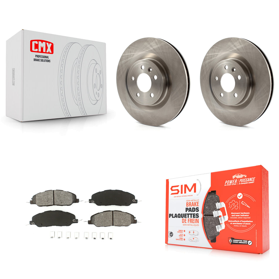 Front Disc Brake Rotors And Semi-Metallic Pads Kit For Ford Mustang K8S-100170